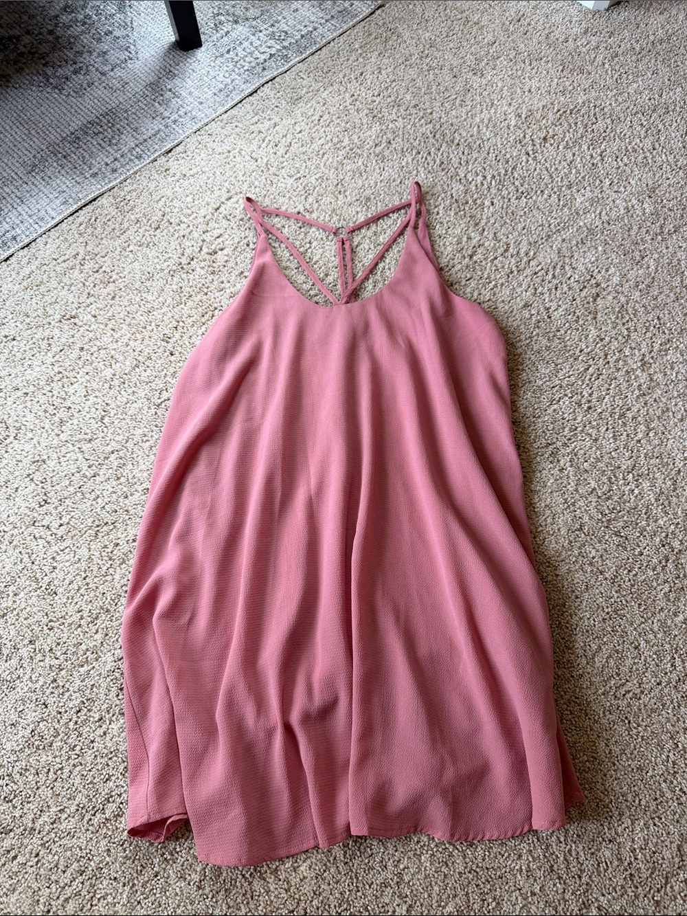 Blue Rain Dusty Pink Strappy Back Sleep Chemise